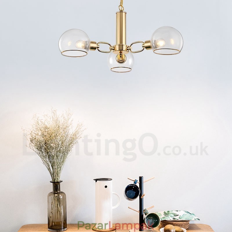 3 Lights Nordic Posztmodern Kreatív Üveg Magic Bean csillár
