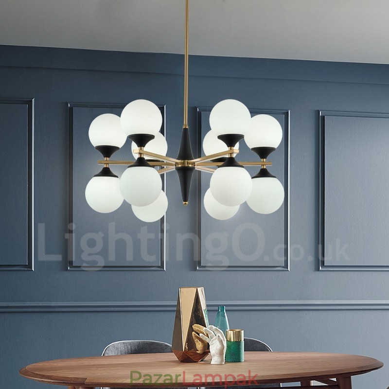 Nordic 12 Bulb Lighting Csillár Lights Magic Bean Lamp Kreatív lámpák