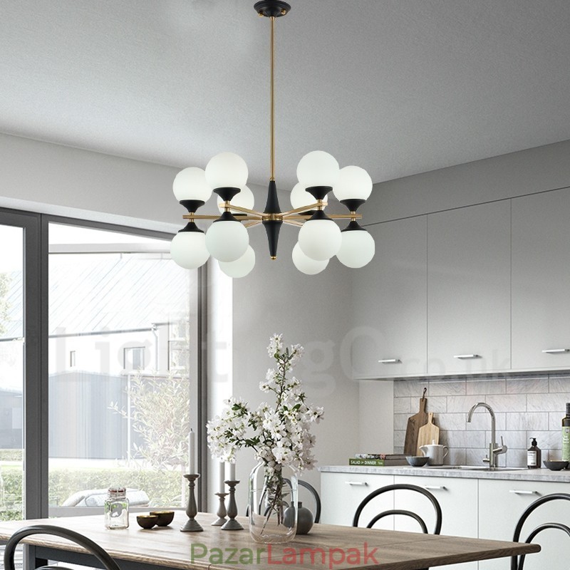 Nordic 12 Bulb Lighting Csillár Lights Magic Bean Lamp Kreatív lámpák