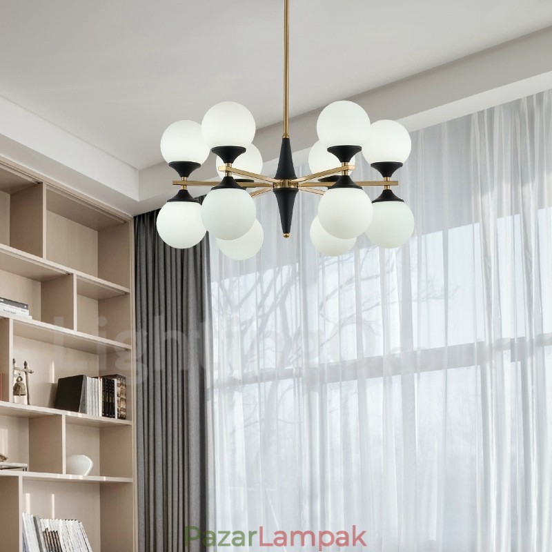 Nordic 12 Bulb Lighting Csillár Lights Magic Bean Lamp Kreatív lámpák