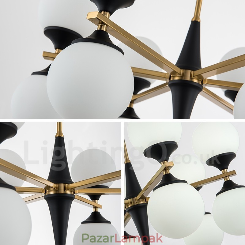 Nordic 12 Bulb Lighting Csillár Lights Magic Bean Lamp Kreatív lámpák