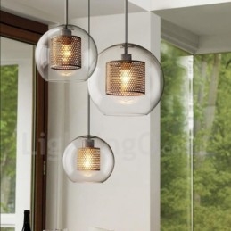 Modern, minimalista skandináv stílusú dekoráció Cafe üveggolyós egyfejű függőlámpa