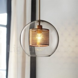 Modern, minimalista skandináv stílusú dekoráció Cafe üveggolyós egyfejű függőlámpa