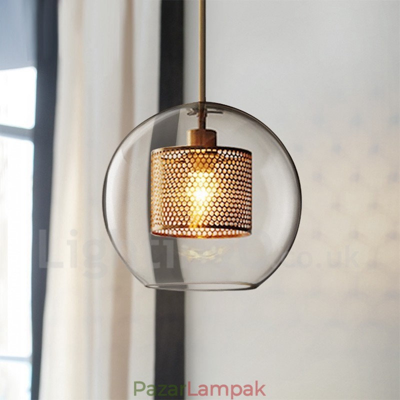 Modern, minimalista skandináv stílusú dekoráció Cafe üveggolyós egyfejű függőlámpa