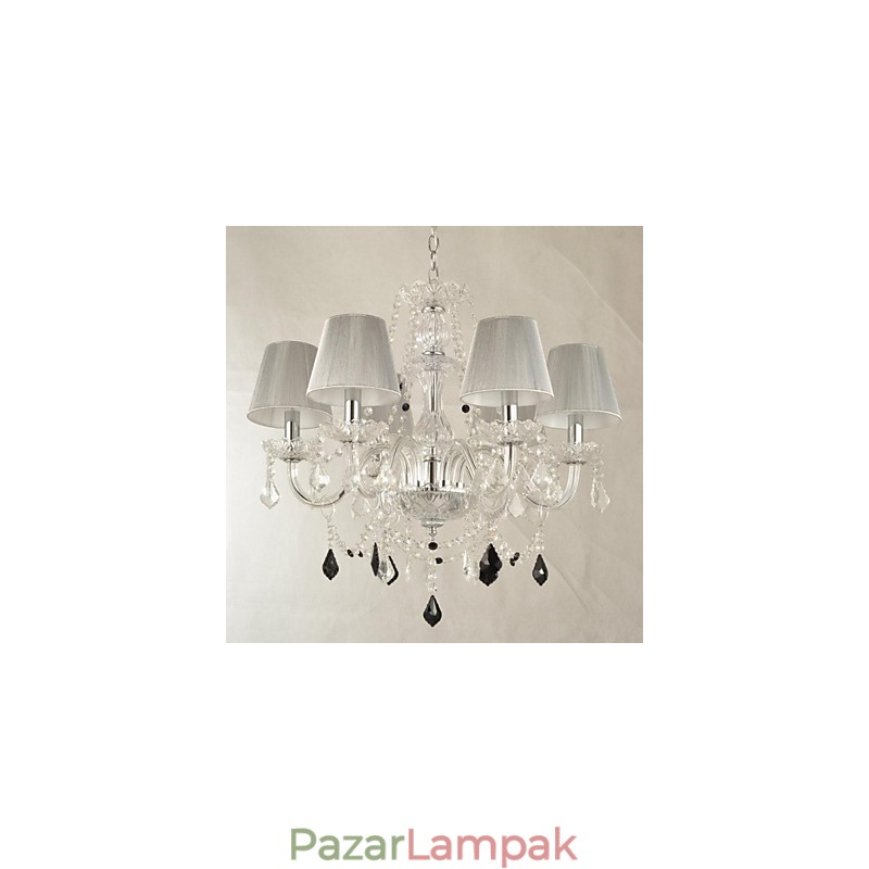 Csillár kristály luxus modern 1 szintes nappali 6 lámpával