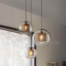 Modern, minimalista skandináv stílusú dekoráció Cafe üveggolyós egyfejű függőlámpa