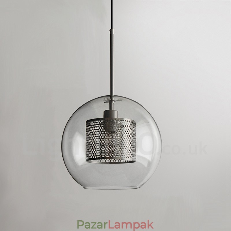 Modern, minimalista skandináv stílusú dekoráció Cafe üveggolyós egyfejű függőlámpa