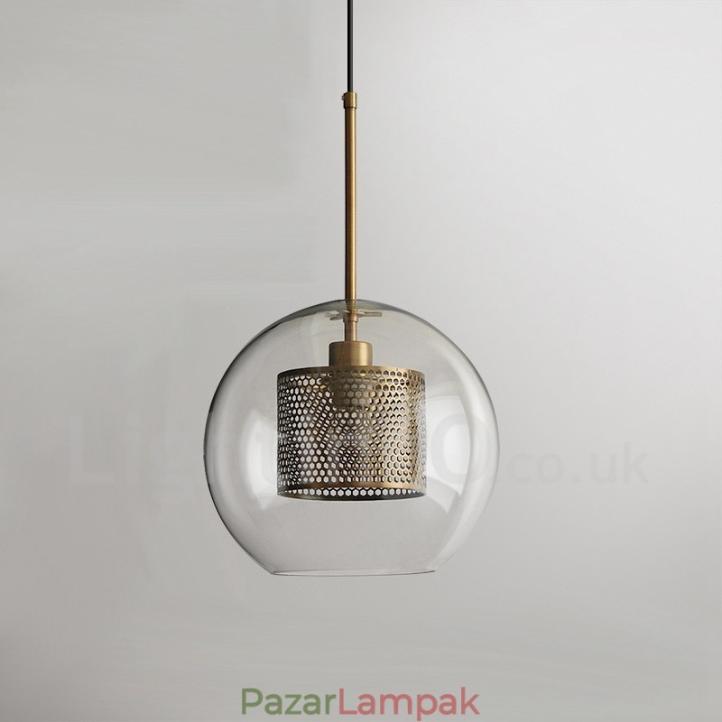 Modern, minimalista skandináv stílusú dekoráció Cafe üveggolyós egyfejű függőlámpa