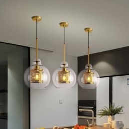 Modern, minimalista skandináv stílusú dekoráció Cafe üveggolyós egyfejű függőlámpa