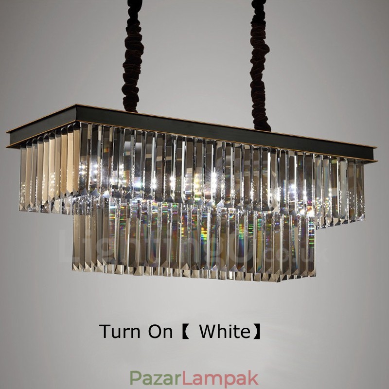Retro Crystal Pendant Light Cafe Kiállítóterem