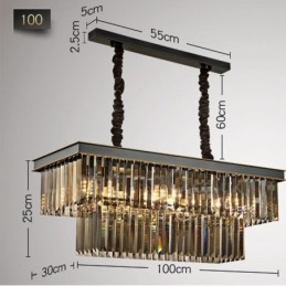 Retro Crystal Pendant Light Cafe Kiállítóterem