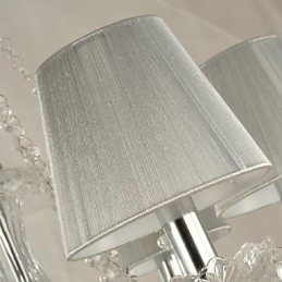 Csillár kristály luxus modern 1 szintes nappali 6 lámpával