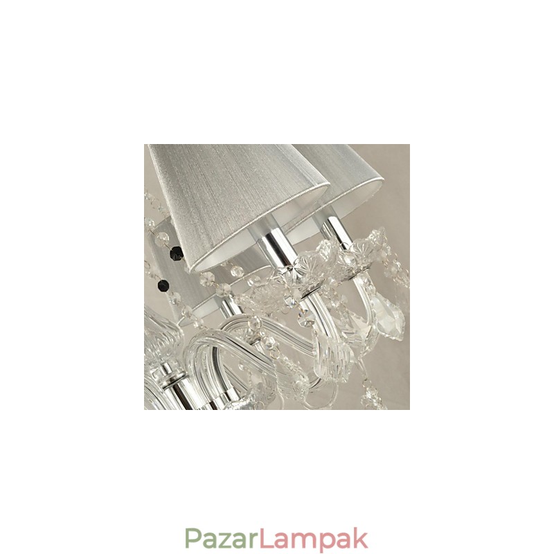Csillár kristály luxus modern 1 szintes nappali 6 lámpával