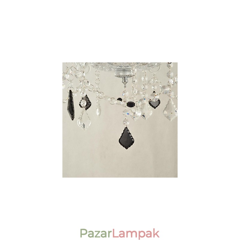Csillár kristály luxus modern 1 szintes nappali 6 lámpával