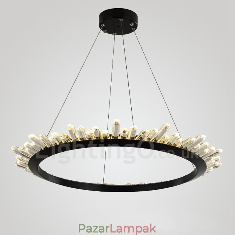 Modern gyűrű alakú kristály függőlámpa