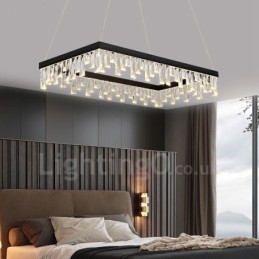 Nordic Crystal függőlámpa Négyszögletes hangulatú függőlámpa Posztmodern világítás