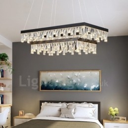 Nordic Crystal függőlámpa Négyszögletes hangulatú függőlámpa Posztmodern világítás