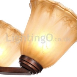 Rusztikus 6 izzós Üveg Lámpabúra Rozsdamentes csillár