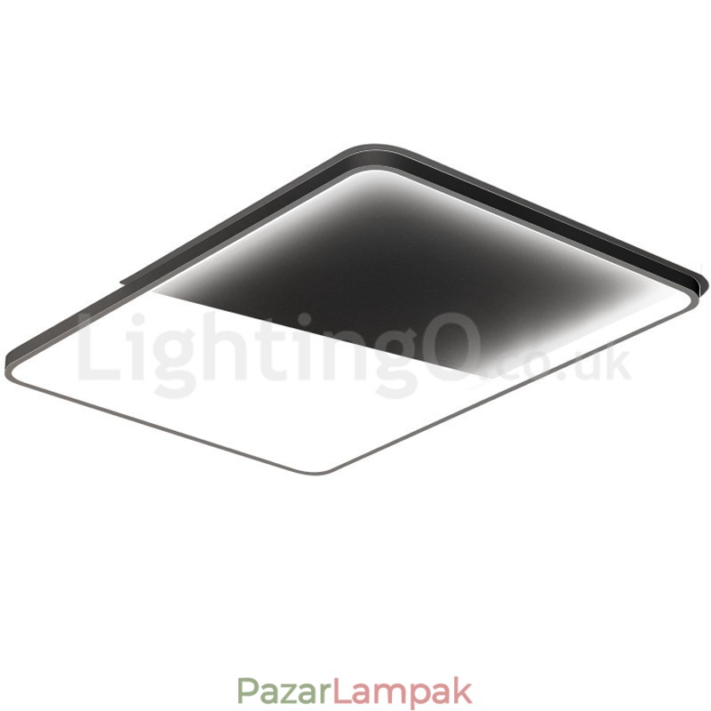 Modern, minimalista ultravékony, 5 cm-es alumínium téglalap süllyesztett mennyezeti lámpák