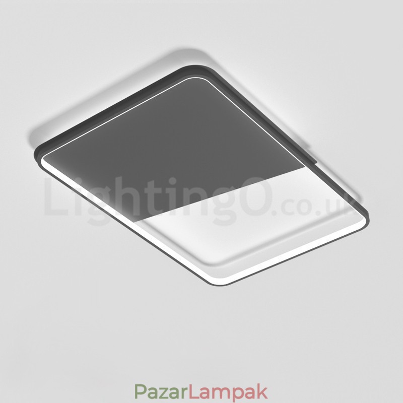Modern, minimalista ultravékony, 5 cm-es alumínium téglalap süllyesztett mennyezeti lámpák