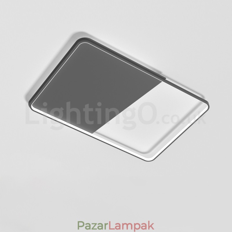 Modern, minimalista ultravékony, 5 cm-es alumínium téglalap süllyesztett mennyezeti lámpák