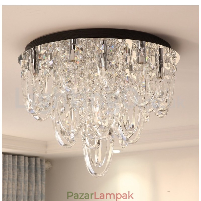 Luxus Crystal süllyesztett mennyezeti lámpa Postamodern lámpa