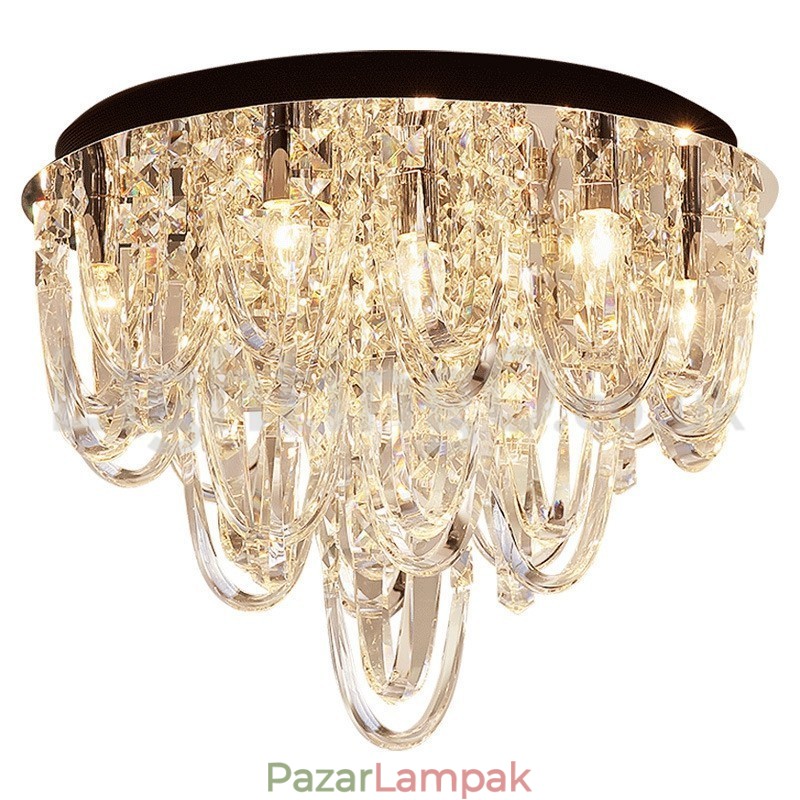 Luxus Crystal süllyesztett mennyezeti lámpa Postamodern lámpa