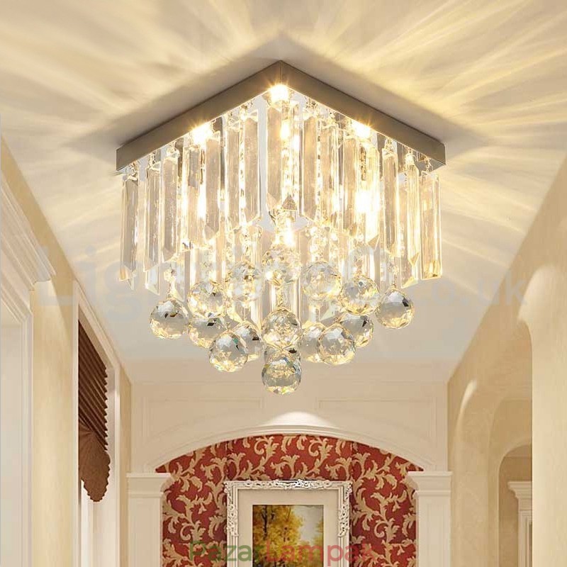 Modern négyzet alakú kristály süllyesztett mennyezeti lámpák