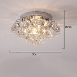 Kortárs 30 cm-es 55 cm-es kerek kristály süllyesztett mennyezeti lámpák