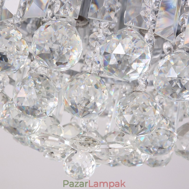 Kortárs, modern, 38 cm-es 57 cm-es, kerek, süllyesztett kristály mennyezeti lámpák