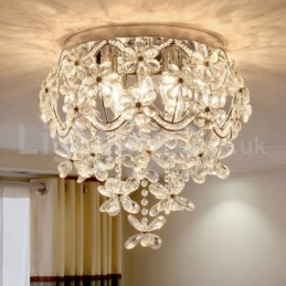 Modern divatos, 48 cm-es, kerek, süllyesztett kristály mennyezeti lámpák