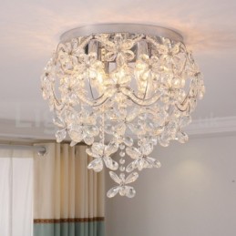 Modern divatos, 48 cm-es, kerek, süllyesztett kristály mennyezeti lámpák