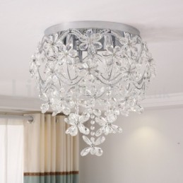 Modern divatos, 48 cm-es, kerek, süllyesztett kristály mennyezeti lámpák