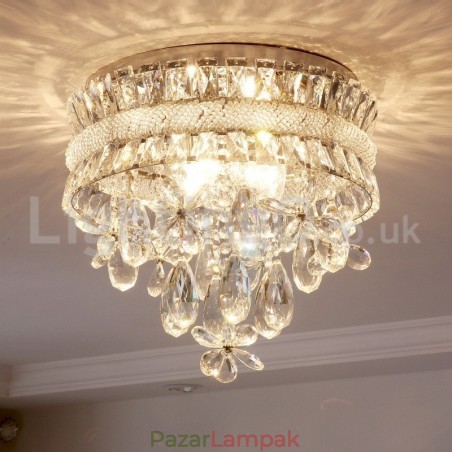 Olcsó, modern, 40 cm-es körbe süllyesztett kristály mennyezeti lámpák Olcsó, modern, 40 cm-es körbe süllyesztett kristály mennyezeti lámpák