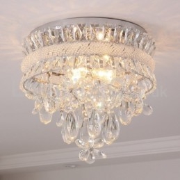 Olcsó, modern, 40 cm-es körbe süllyesztett kristály mennyezeti lámpák