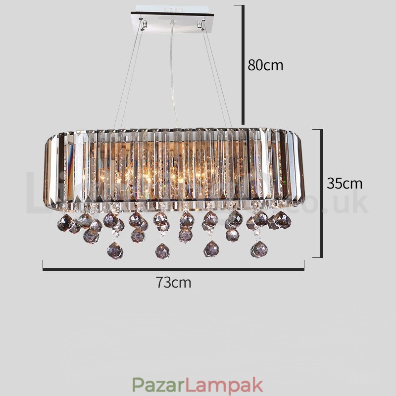 Megfizethető luxus téglalap alakú kristálycsillár