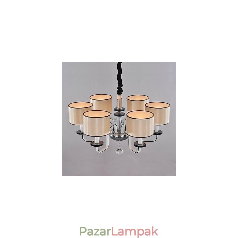 Modern modern kristály króm fém csillár