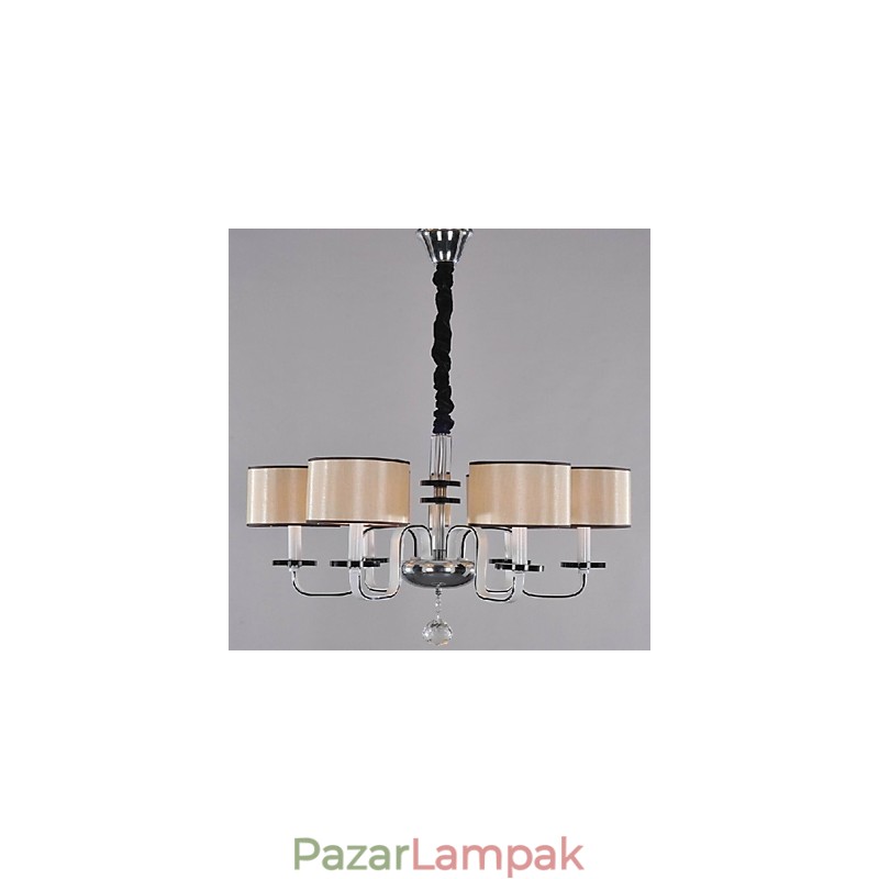 Modern modern kristály króm fém csillár
