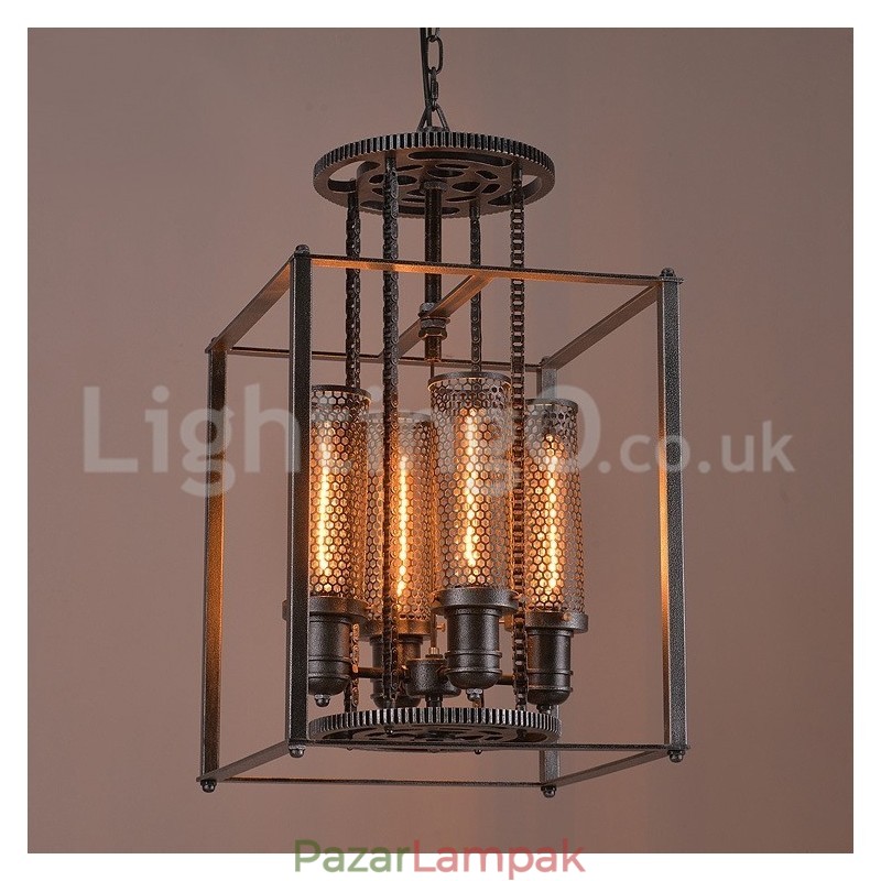Retro Iron Gear Pendant Light Cafe