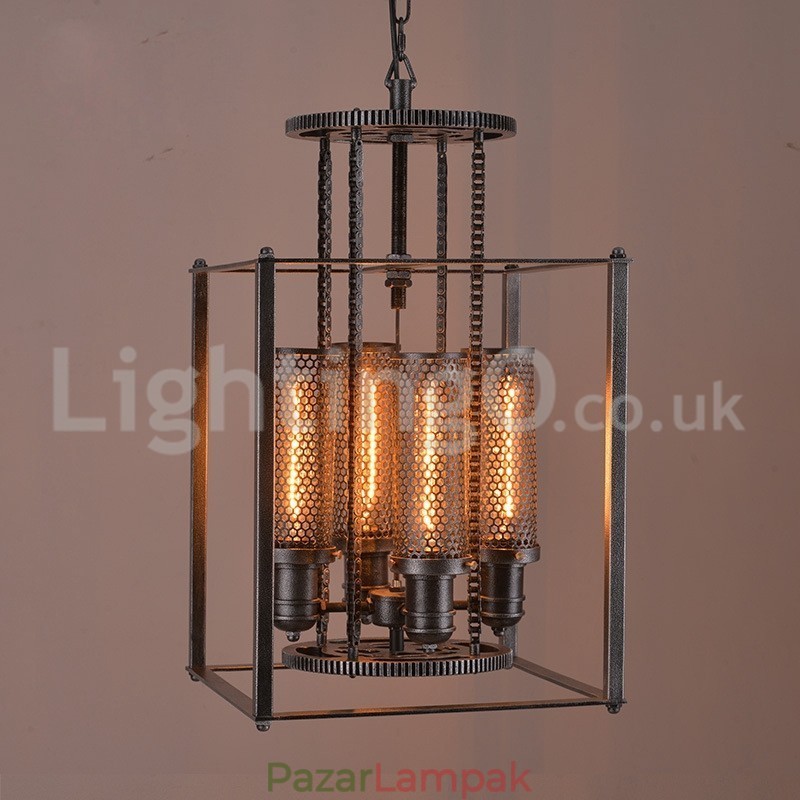 Retro Iron Gear Pendant Light Cafe