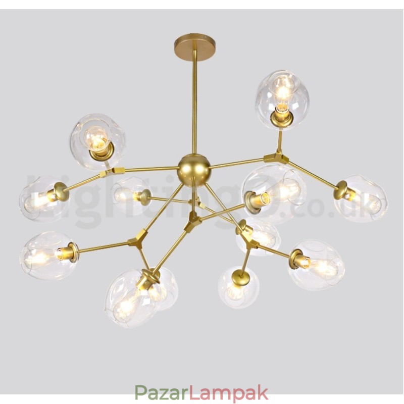 Nordic Postmodern Molecular Magic Bean Chandelier Cafe