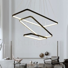 Szabályozható függőlámpa távirányítóval Modern design Három téglalap