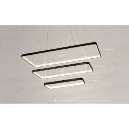 Szabályozható függőlámpa távirányítóval Modern design Három téglalap