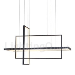 Szabályozható függőlámpa távirányítóval Modern design Három téglalap