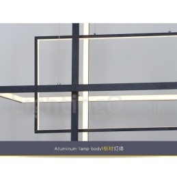 Szabályozható függőlámpa távirányítóval Modern design Három téglalap