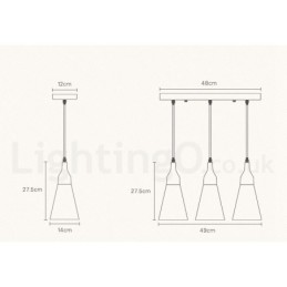 Fa Modern 1 Light 3 Lights függeszték szövet ernyővel