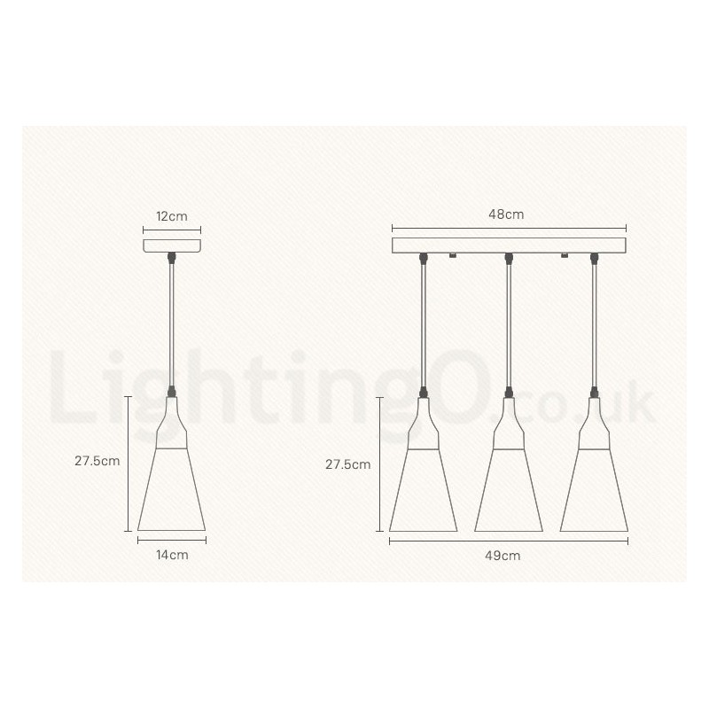 Fa Modern 1 Light 3 Lights függeszték szövet ernyővel