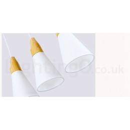 Fa Modern 1 Light 3 Lights függeszték szövet ernyővel