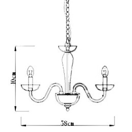 4 fénykristály függőlámpa gyertyalámpa izzójában