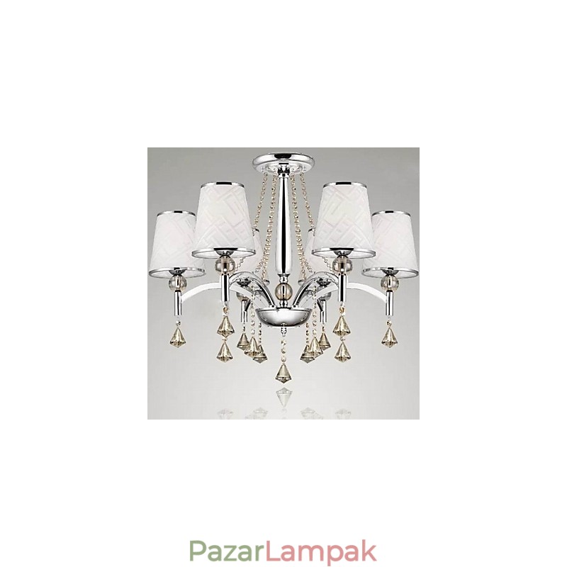 Modern modern kristály króm fém csillár